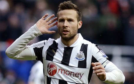 Yohan Cabaye-bye? Will Newcastle's top middy be  playing tomorrow? Rumors are swirling that PSG are looking to take him to France this week.